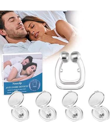 Anti Snoring Devices Snore Stopper Clip Stop Snoring Aids Snoring Solution to Prevent Snoring and Purify Breath air for Ease Breathing Comfortable Sleeping Men Women Nasal clip-4pcs