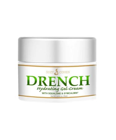 Suzy Cohen Drench Hydrogel Face Moisturizer for Women and Men. Soothes dry  itchy  dull skin and softens fine lines. Anti-aging face cream for dry skin with squalane  aloe  aspen extract & Sym-Calmin.