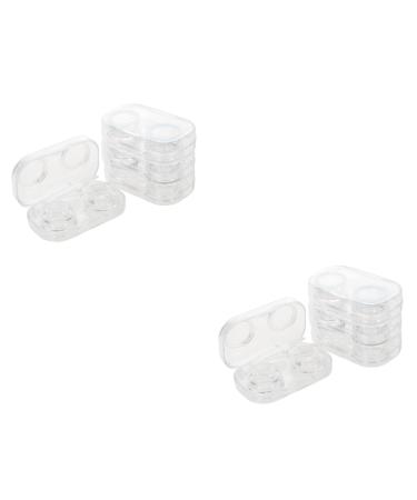 Solustre pack with 8 pieces of contact lensing container glassesbox glasses case make-up container Storage container for contact lenses cosmetic items contact lens organizer portable