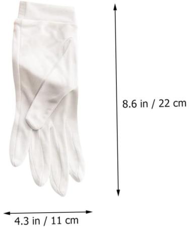 FRCOLOR Mittens 1 Pair Grooming Gloves Inspection Gloves Hand Moisturizer Hand Gloves Paraffin Wax Gloves Breathable Moisture Gloves Beauty Accessory Silk Multifunction Jewelry White - Buy Online on GoSupps.com