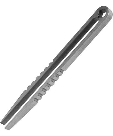 Yctze Mini Portable EDC Alloy Tweezers Outdoor Survival Camping Travel Tool Essential Everyday Carry Gear Ideal for Mountaineering Accessory (Original Color) - Buy Online on GoSupps.com
