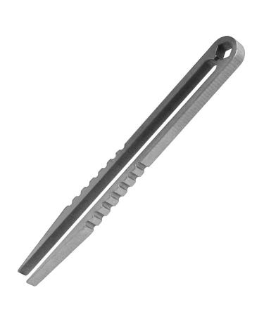 Portable Titanium Alloy EDC Tweezers Outdoor Survival Camping Travel Mini Tool (Original Color)