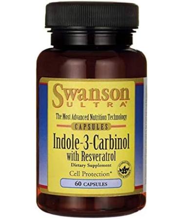 Swanson Indole-3-Carbinol with Resveratrol - 60 Capsules, 200mg - Hormone Balance & Cellular Protection Supplement - Buy Online on GoSupps.com