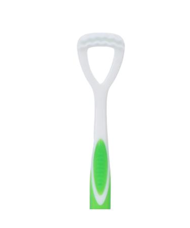 Buy Tongue Scraper Cleaner - Flexible & Safe Oral Hygiene Tool with Long Handle | Travel Case Included (Green) - Buy Online on GoSupps.com