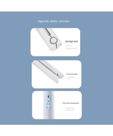 2 in 1 Cordless Hair Straighteners & Curlers - USB Rechargeable Travel Mini Hair Styling Device in White - Buy Online on GoSupps.com