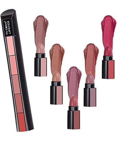  Hikaka Classic 5-in-1 matte lipstick non-marking waterproof long-lasting smooth soft to wear full color coverage non-sticky glossy moisturizing for women (A) - Buy Online on GoSupps.com