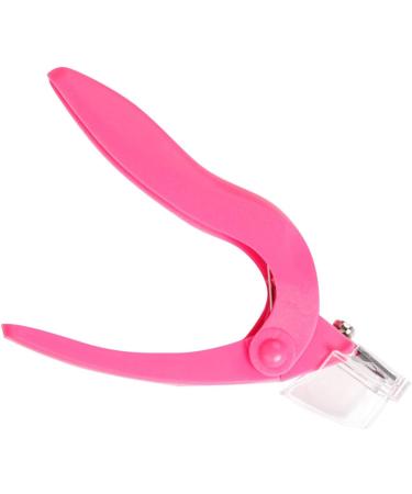 Nail Tip Clipper Edge Cutter Adjustable Plastic Fake Nail Art Cutter Trimmer for Salon Home Art Beauty Design DIY Use Rose Red - Buy Online on GoSupps.com