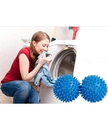 Reusable Dryer Balls Tumble Laundry Wash Balls Non Melt Dryer Balls for Speeding Drying and Reducing Creases for Clothes (Blue) - Buy Online on GoSupps.com