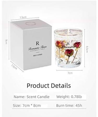 Jelly Wax Candle | Scented Calming Flower Candle 12oz | Relaxing Home D cor & Easter Gift - Orange - Buy Online on GoSupps.com