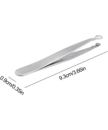 Hair Removal Tweezers Nose Hair Tweezers Stainless Steel Round Tip Face Hair Remover Eyelash Eyebrow Tweezers - Buy Online on GoSupps.com