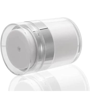 Furnido 2 Pack 1.7 oz Airless Pump Jars - Refillable Travel Lotion Containers for Skincare Cream - White - Buy Online on GoSupps.com