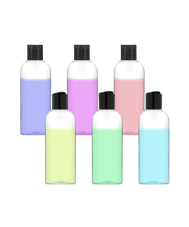 3.4 Oz Clear TSA Approved Travel Bottles - Set of 6 | Refillable Plastic Containers for Shampoo & Lotion - Buy Online on GoSupps.com