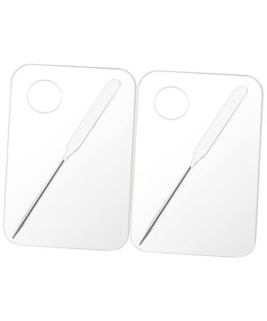 HAPINARY Foundation Palette Mixing Plate Spatula Polish Palette Kit