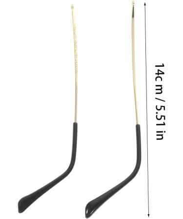 Iwowhero Universal Glasses Repair Kit - Slippery Arm & Leg Tips for Black Glasses | Durable Metal 14.00x0.50.40cm - Buy Online on GoSupps.com