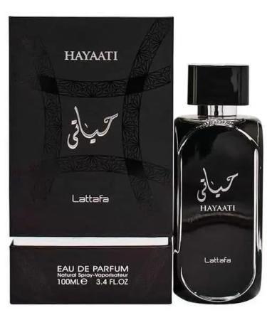 Luxury Arabic Hayaati Black Perfume For Men Women Long Lasting Eau De Parfum Fragrance Apple Bergamot Scent 100-ML 3.38 Floz Spray - Buy Online on GoSupps.com