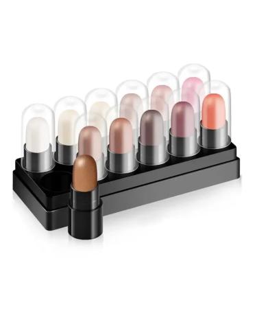 Eyeshadow Pencil Set 12 Colors Waterproof Long Lasting Glitter Shimmer Eye Shadow Pen Highlighter Stick Eyes Makeup Tools (Color : 02)