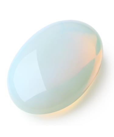 MAIBAOTA 2.4" Opal Healing Crystal Gemstones Pocket Polished Gifts Oval Shape Reiki Spiritual Energy Nature Crystals for Women Men Relief Balancing Stress Divination Meditation