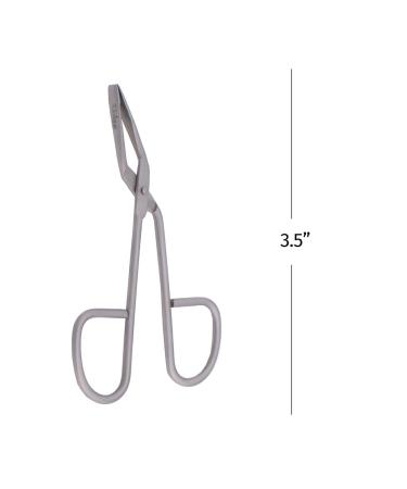 German Stainless Steel Eyebrow Scissor Handle Tweezers - Straight Tip for Hair Removal and Facial Grooming by The Unique Edge - Buy Online on GoSupps.com