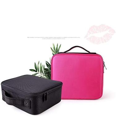 Waterproof Make-Up Bag with Brush | Large Cosmetic Organizer & Adjustable Compartments - Violet Red - Buy Online on GoSupps.com