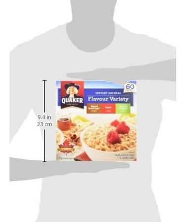Quaker Instant Oatmeal Flavour Variety 60 Pouches 2.21 Kg 60 Count - Buy Online on GoSupps.com