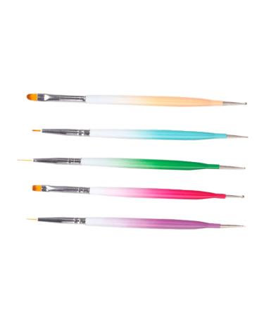 1 Set Nail Pen Nail Art Painting Pen Nail Art Pens Manicure Painting Nail Art Brush Pen Manicure Tools Nail Tools Double Head Nail Brush Aluminum Embellishment Pen Carved