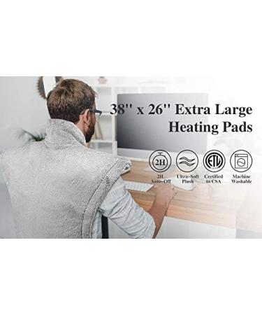 GOQOTOMO PJH-King Heating Pad - Fast-Heating Technology for Pain Relief - 26X38 Hot Pad for Back, Waist, Shoulder, Neck Cramps - Moist/Dry Heat Therapy, Auto-Off - Buy Online on GoSupps.com