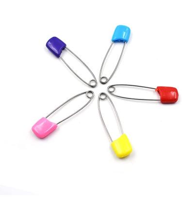 U-M Pulabo Multi-Colored Safety Pins - 5Pcs Reusable Plastic Head Infant Diaper, Medium Size - Buy Online on GoSupps.com