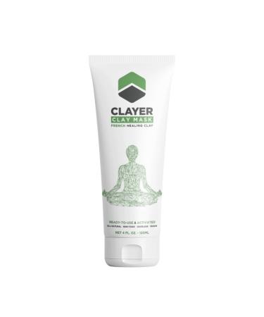 ACTIVE SKIN DETOX - Ready-to-use BENTONITE CLAY Healing Facial Mask and Body - 100% Natural - Blemishes oily skin detox blackheads pimples and more - 4 FL. OZ.