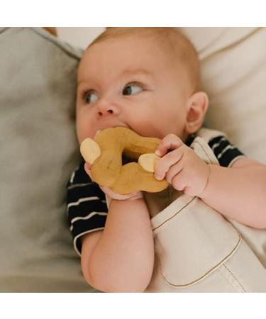 Oli & Carol Baby Teething Ring - Natural Rubber Paco the Peanut | 8 cm | Eco-Friendly & Safe for Infants - Buy Online on GoSupps.com