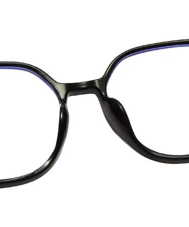 Large Computer Readers - Polygon Anti-Glare Blue Light Blocking Glasses +0.00 Clear-Black | Shop Now for International Shipping - Buy Online on GoSupps.com