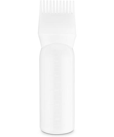 WLLHYF Root Comb Applicator Bottle 6 Ounce Hair Oil Applicator 1 Pack Applicator Bottle Brush with Graduated Scale Hair Root Comb Color Applicator for Hair Dye (White) - Buy Online on GoSupps.com