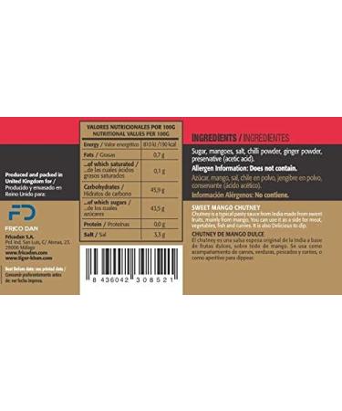 Tiger Khan - Tiger Khan - Sweet mango chutney - Typical Indian sauce - Ideal to accompany meats - Vegetables and fish - 300g - Buy Online on GoSupps.com