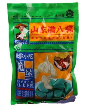 Laba Garlic 250/500g Shandong specialty authentic emerald green garlic green garlic sugar garlic sweet and sour garlic delicious snacks (500g 1bag)