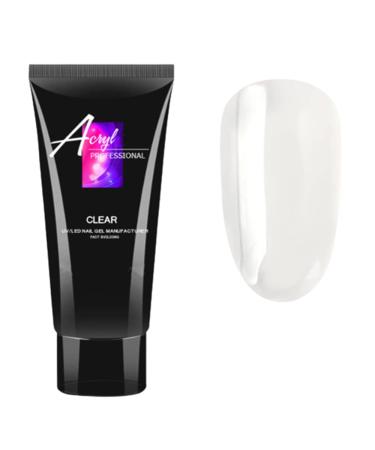 Builder Gel For Nails 30ml Professional Poly Nails Gel Extension Gel Nail Enhancement Manicure Easy DIY at Home (Clear)