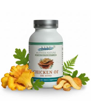Mother Nature Chicken of The Wood (Laetiporus Sulphureus) Mushroom Supplement - 1000mg - 120 Vegan Pullulan Capsules - Made in USA