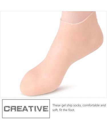 Minkissy Gel Socks - Moisturizing Spa Socks for Men & Women | 3 Pairs Heel Sleeve Stocking Filler | 16.5x8.5 cm - Buy Online on GoSupps.com