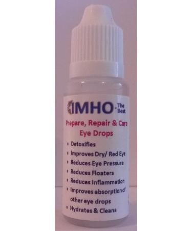 IMHO - Prepare, Repair and Care Eye Drops- Reduce floaters, red Eye, Dry Eye & Eye Pressure. Sharpen Vision - 10ml