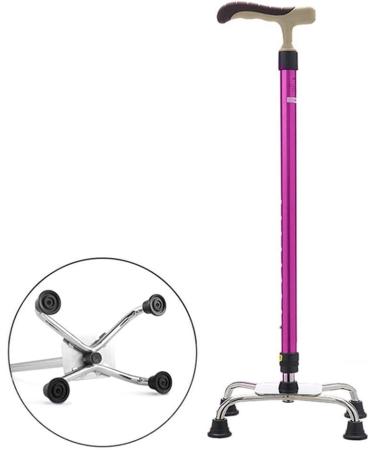 Crutch Crutches for The Elderly - Large Four-Legged Walking Stick - Non-Slip and Lightweight Aluminum Alloy Walking Stick for unadorned 9 Height Adjustable Levels for Elderly People with ar Journey - Buy Online on GoSupps.com