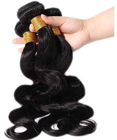 12 Bundle Brazilian Body Wave Human Hair Extensions - 100% Virgin Natural Black Weave - Buy Online on GoSupps.com