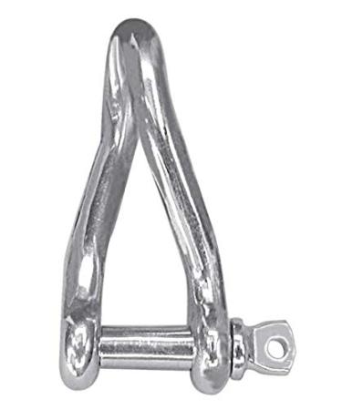 MarineNow 316 Stainless Steel Twist Shackle Marine Grade Choose Size and Pack Quantity 10 mm (3/8") 10-Pack