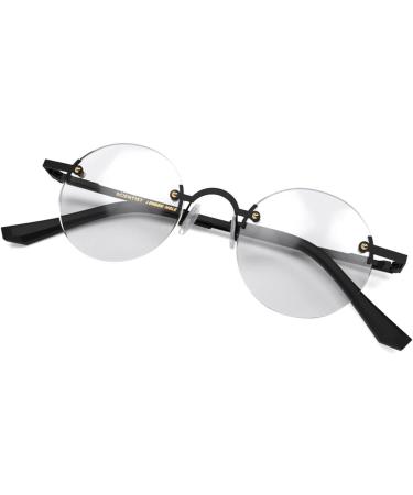 Buy London Mole Glasses | Unisex Round Reading Glasses with Feder Hinges | Stylish Matt Black Design - Buy Online on GoSupps.com