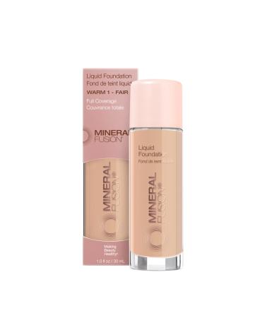 Mineral Fusion Liquid Foundation, Warm 1, 1 Fl. Oz (Pack of 1)