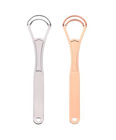 QAJZL Tongue Scrapers for Adults(2 pcs) Tongue Cleaner for Children 100% BPA Free Healthy Oral Care(Medical Grade) Good for Bad Breath Treatment Fresh Breath Ergonomic Design Easy to Use