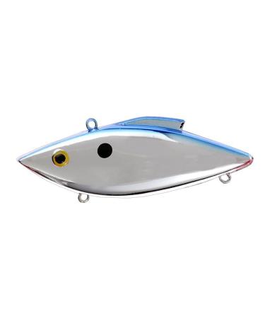 Bill Lewis Lifelike Rat-L-Trap Magnum Force Lipless Crankbait Fishing Wobble Lure for Shallow Freshwater Chrome/Blue Back One Size