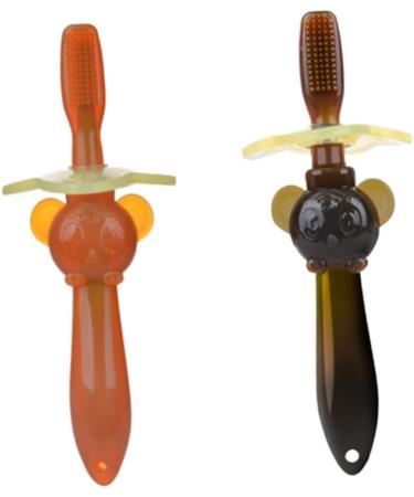 Minkissy Baby Toothbrush Set - 6 Soft Bristle Silicone Bite Rings - Gentle Oral Care for Infants - 3 Pack - Buy Online on GoSupps.com