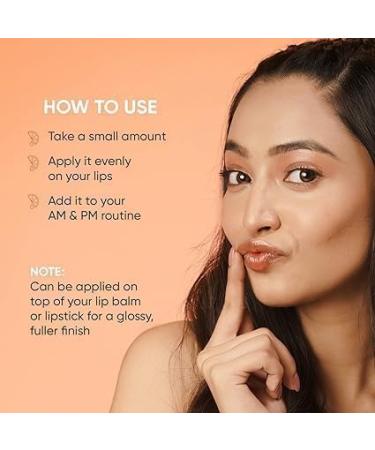 HYD Lip Plumping Mask with Vitamin C + E for naturally radiant lips fades lip pigmentation soothes flaky and dry lips blood orange and nectarine 15 ml - Buy Online on GoSupps.com