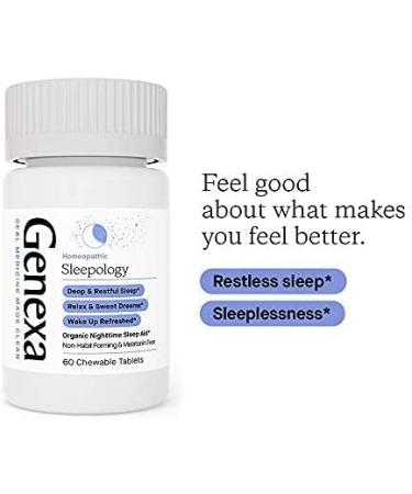 Genexa Sleepology Nighttime Sleep Aid - 180 Tablets (3pk) | Fall Asleep, Wake Up Refreshed | Certified Organic & Non-GMO | Physician Formulated | Homeopathic 60 Count (Pack of 3) - Buy Online on GoSupps.com