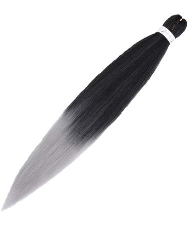 Pre-stretched Braiding Hair 26 inch 6 Packs Professional Kanekalon Synthetic Fiber Crochet EZ Braids Yaki Texture Braiding Hair Extensions (1B/Silver) 26 Inch (Pack of 6) T1B/Silver - Buy Online on GoSupps.com