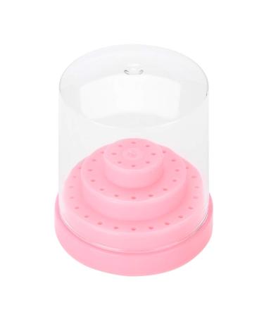 Nail drill bits holder nail polish grinding grinding container with lid 48 holes nail file gel display box manicure pedicure drill storage case organizer (#1)