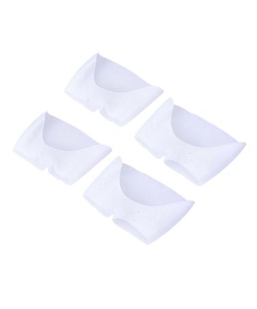 2 Pair Sebs Toe Cover Separators Metatarsal Cushion Seperators for Feet Shoe Cover Forefoot Cushion of Foot Sleeve Separaters Sleeve Sebs Cover White Splitter Thicken